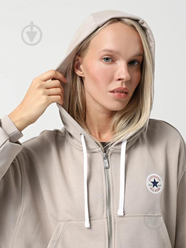 Джемпер Converse RETRO CHUCK FZ GRAPHIC HOODIE FT 10027643-251 р.M бежевый - фото 3