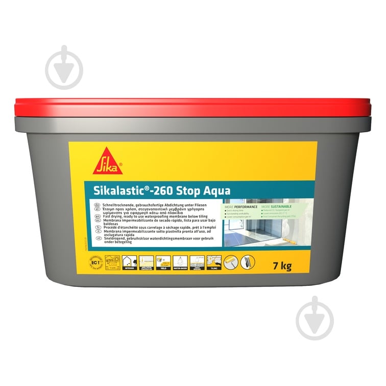 Мастика Sika Sikalastic®-260 Stop Aqua 7 кг - фото 1