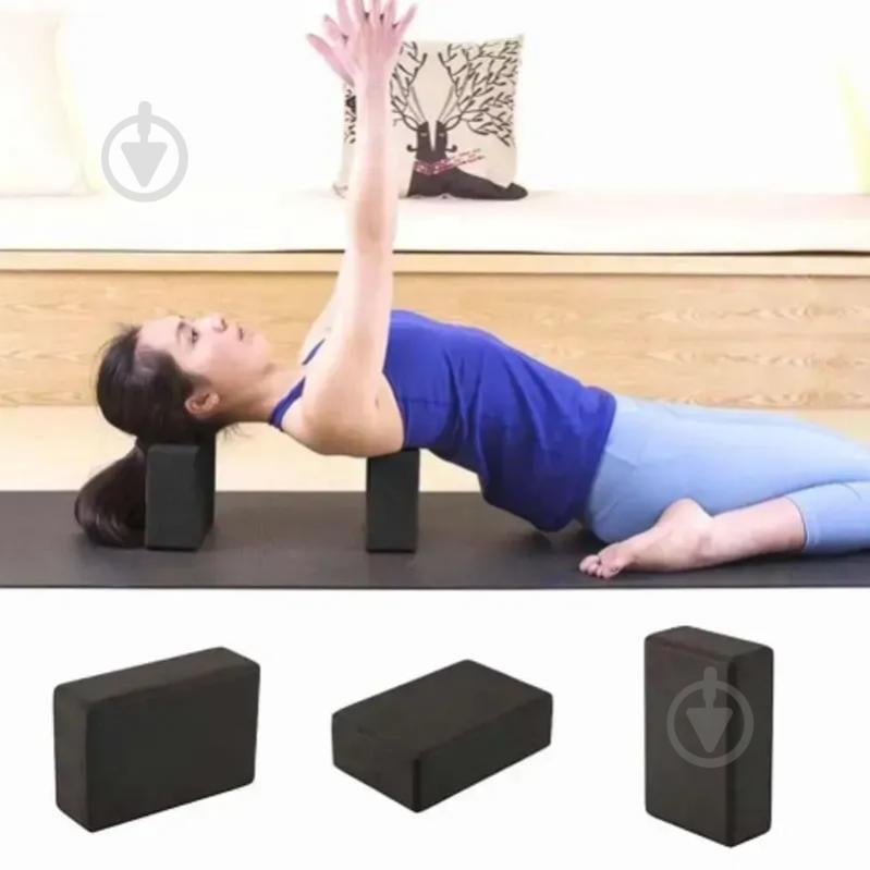Блок для йоги Feel Fit DT287 черный - фото 2