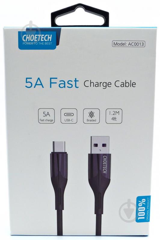 Кабель Choetech 1,2 м черный (AC0013) - фото 3