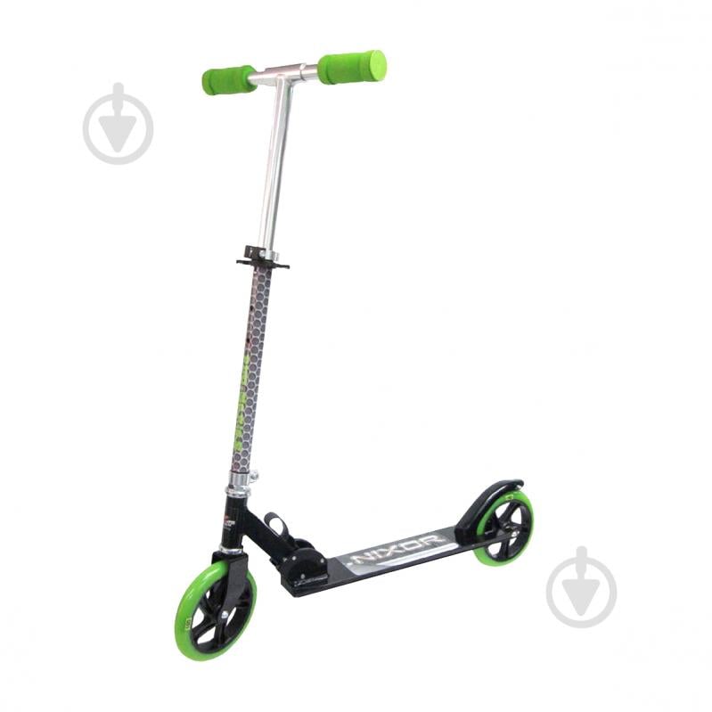Самокат Nixor Sports дитячий Professional 200 черный с салатовым NA01058 - фото 1
