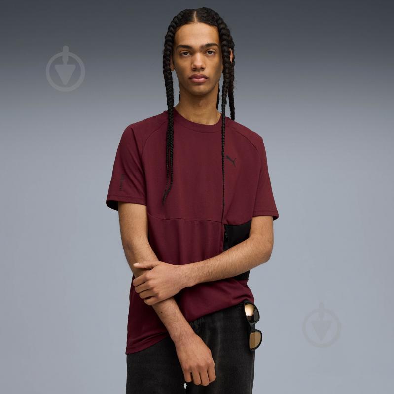 Футболка Puma PUMATECH Pocket Tee 62967396 р.M бордовый - фото 1