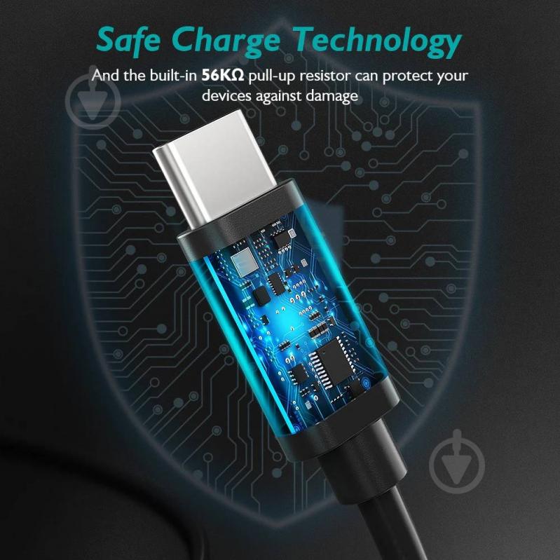 Кабель Choetech 2 м черный (AC0003) - фото 4