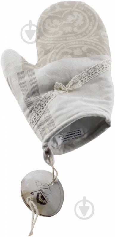 Прихватка-варежка Patch work с кружевом 18x29 см бежевый Прованс - фото 2 Прихватка-варежка Patch work с кружевом 18x29 см бежевый Прованс - фото 2