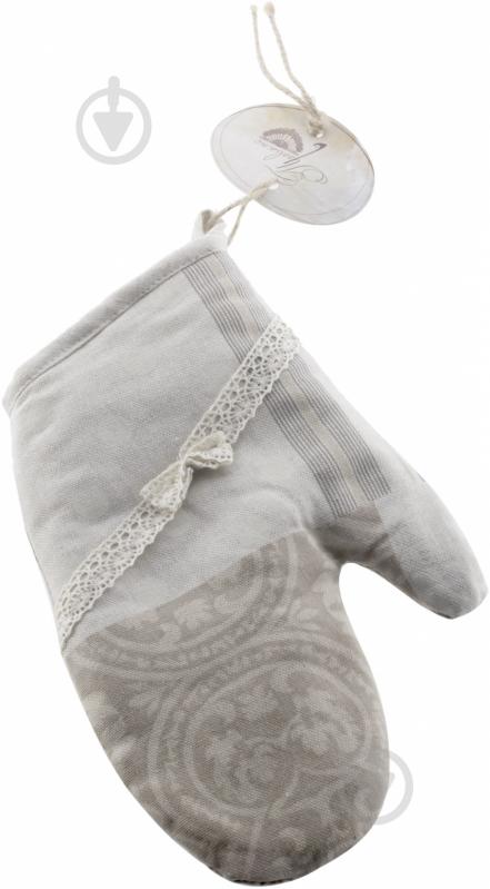 Прихватка-варежка Patch work с кружевом 18x29 см бежевый Прованс - фото 1 Прихватка-варежка Patch work с кружевом 18x29 см бежевый Прованс - фото 1