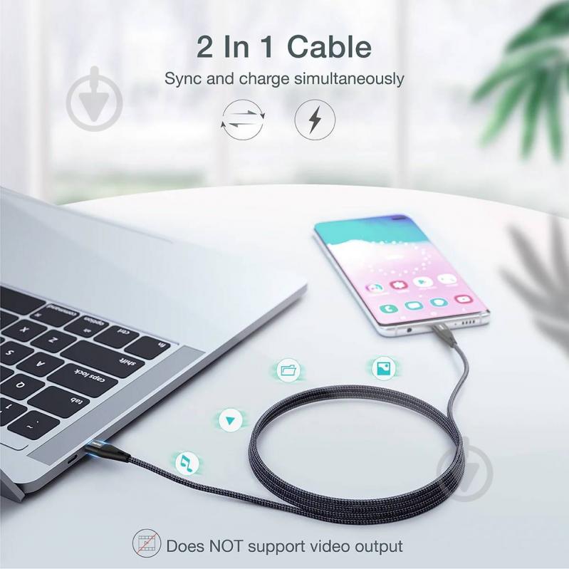 Кабель Choetech 1,2 м черный (XCC-1003) - фото 7