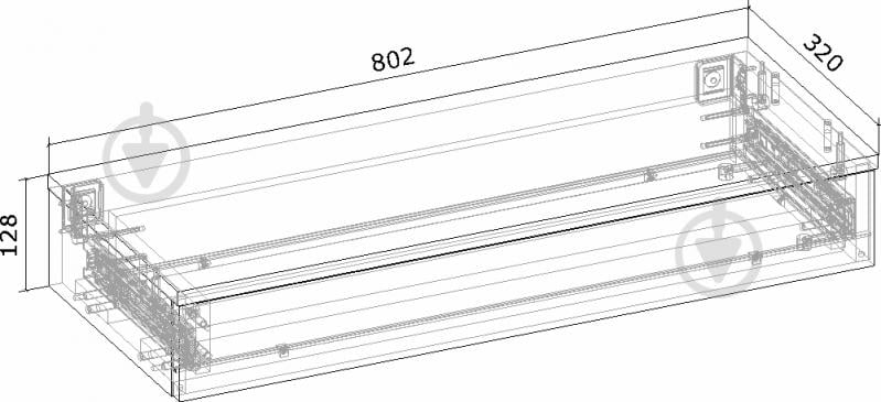 Стол-ящик Грейд Торино белый альба 802x128x320 мм - фото 3