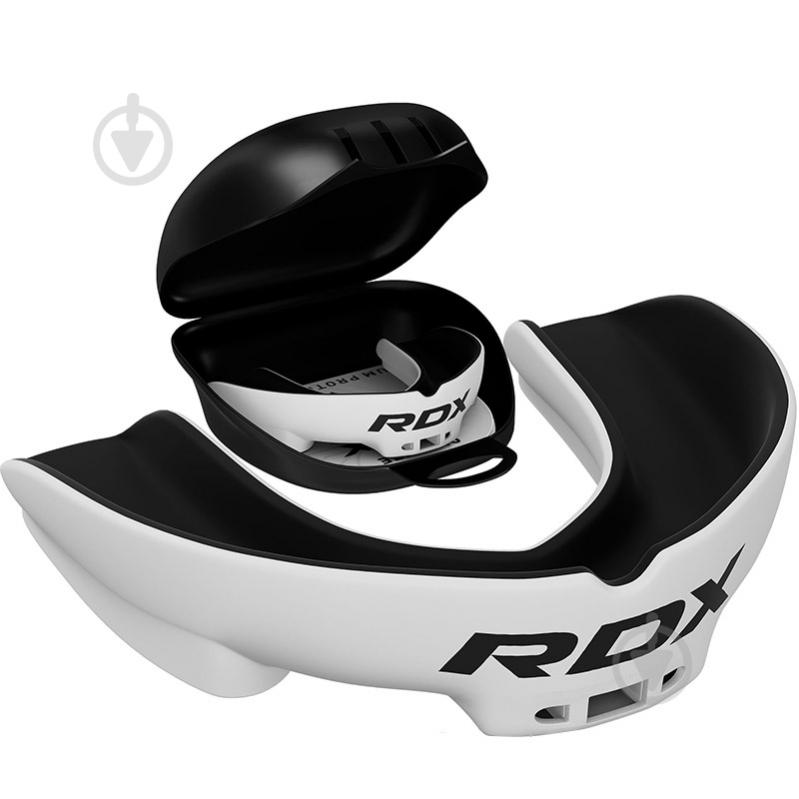 Капа RDX боксерская GGS-3GWJ бело-черный - фото 1