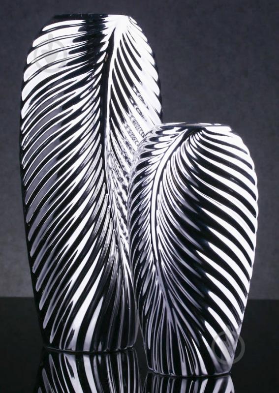 Ваза керамическая Feather 14,3х11,8х25 25 см серебрянная - фото 2