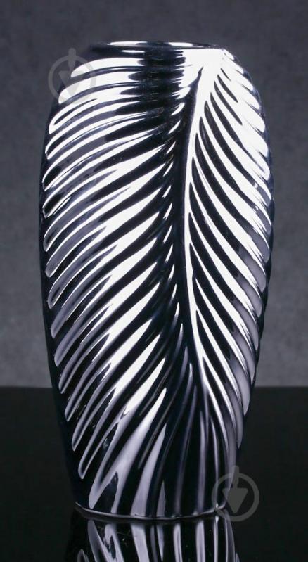 Ваза керамическая Feather 14,3х11,8х25 25 см серебрянная - фото 1