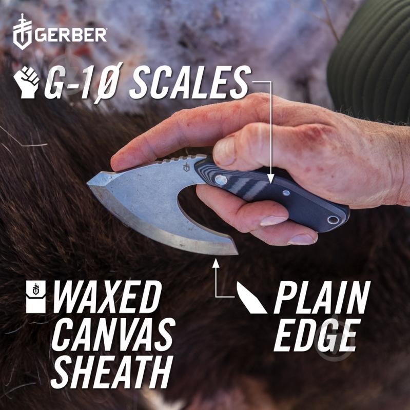 Нож-топорик охотничий Gerber Knives DOWNWIND ULU - фото 5