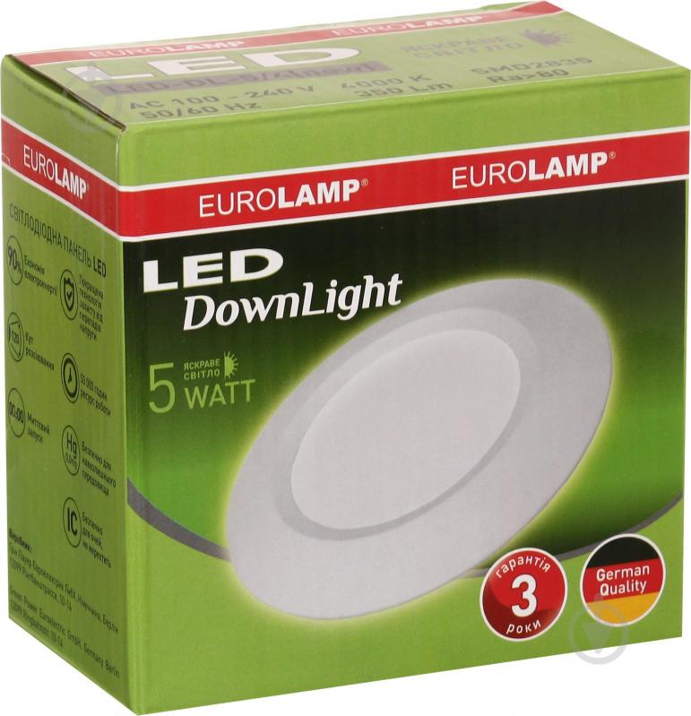 Світильник точковий Eurolamp 4000 К білий LED-DL-5/4(new) - фото 5