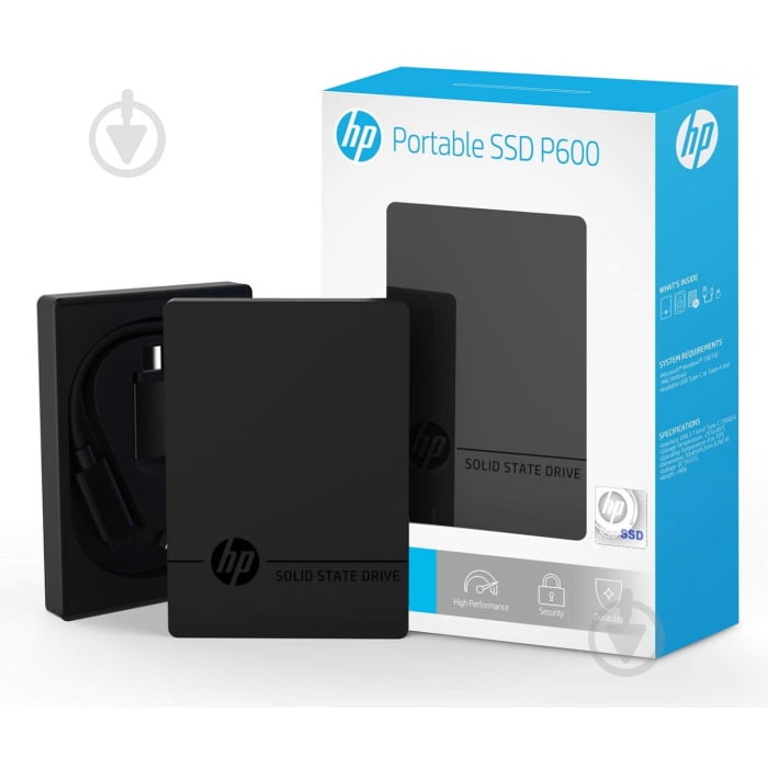 SSD-накопитель HP 1000GB Portable USB 3.1 Gen 2/USB Type-C TLC (3XJ08AA) - фото 6