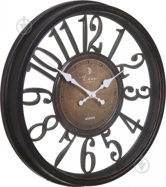 Часы настенные Benefit 30,5 см темно-коричневый Luna - фото 2