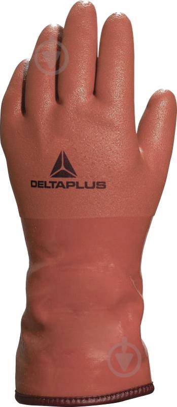 Перчатки Delta Plus с покрытием ПВХ XL (10) VE760OR10 - фото 1
