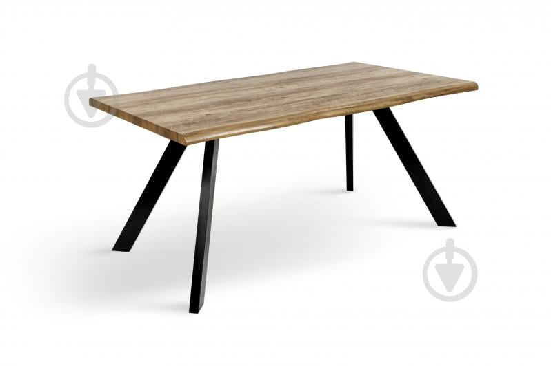 Стіл обідній Мікс Меблі Метрополь 1600x900x760мм натуральний/чорний - фото 4