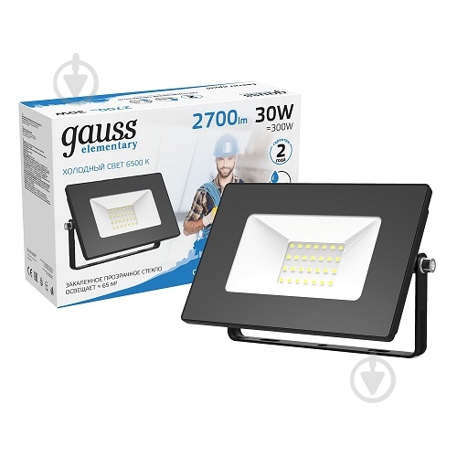 ᐉ Прожектор Gauss LED 30 Вт IP65 черный • Купить в Киеве, Украине ...