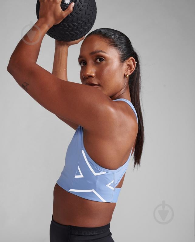 Бра 2XU Motion Racerback Bra WR7299a_HYG/WHT р.XS блакитний - фото 9