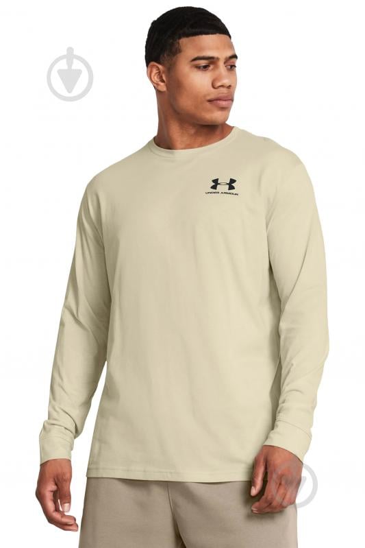 Футболка Under Armour UA SPORTSTYLE LEFT CHEST LS 1329585-273 р.M бежевый - фото 1