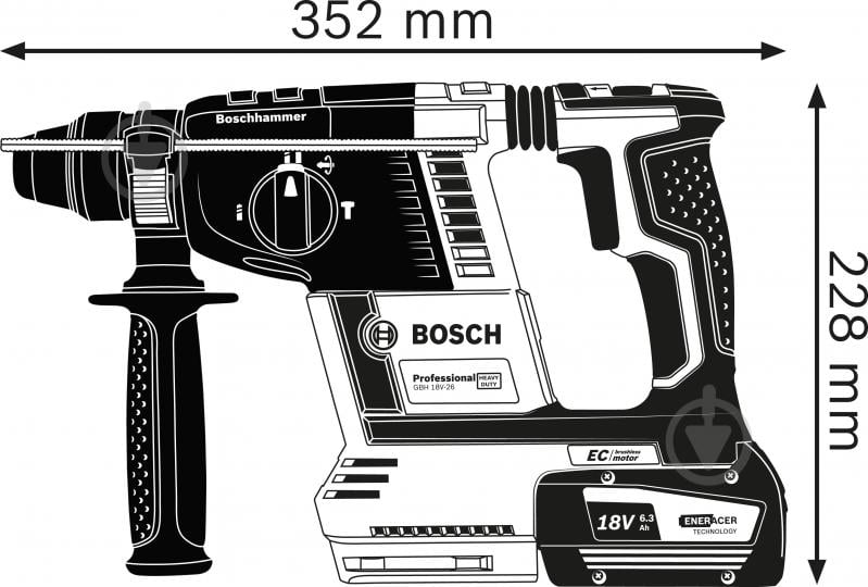 Перфоратор Bosch Professional GBH 18V-26 F 0611910003 - фото 23