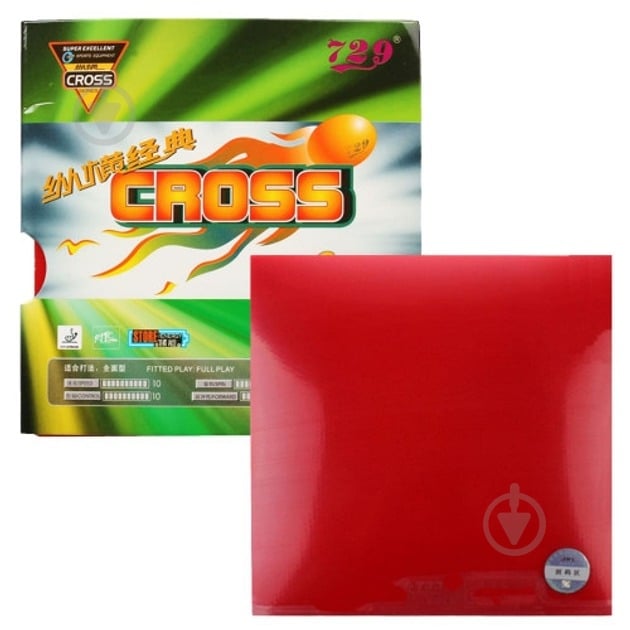 Накладка DHS красный 729 RITC - фото 1 Накладка DHS красный 729 RITC - фото 1