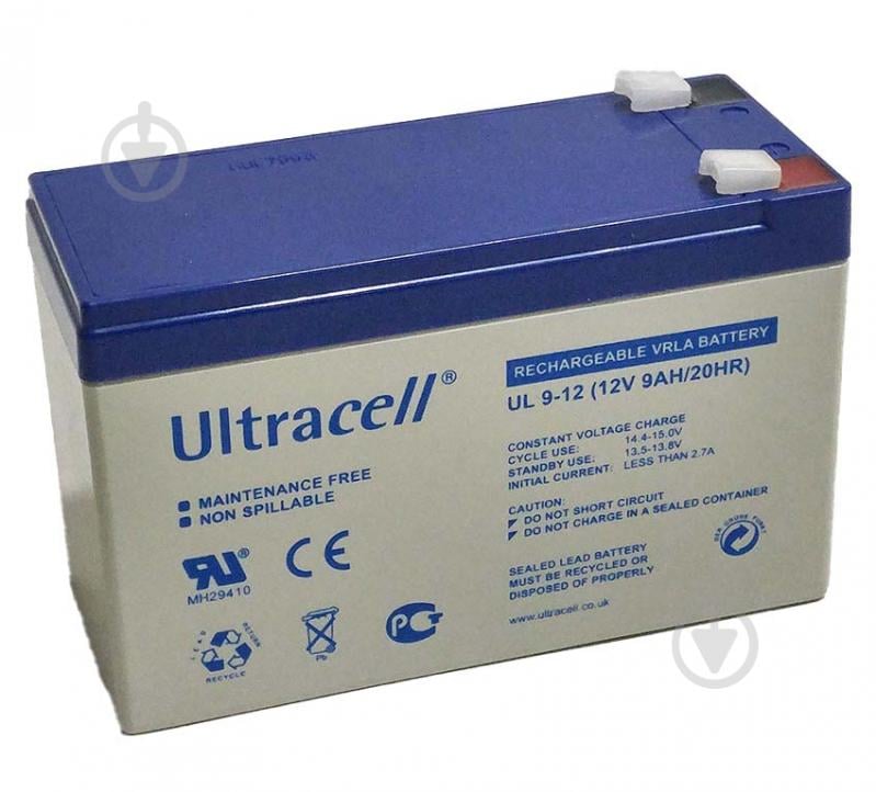 Батарея аккумуляторная Ultracell UL9-12, 12В, 9Ач, AGM - фото 2