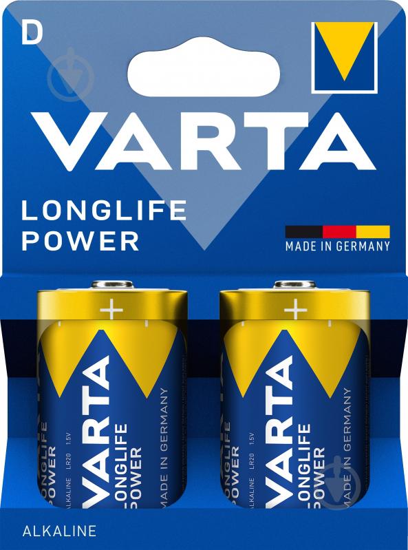 Батарейка щелочная Varta Longlife Power 2 шт. (4920121422) - фото 1 Батарейка щелочная Varta Longlife Power 2 шт. (4920121422) - фото 1