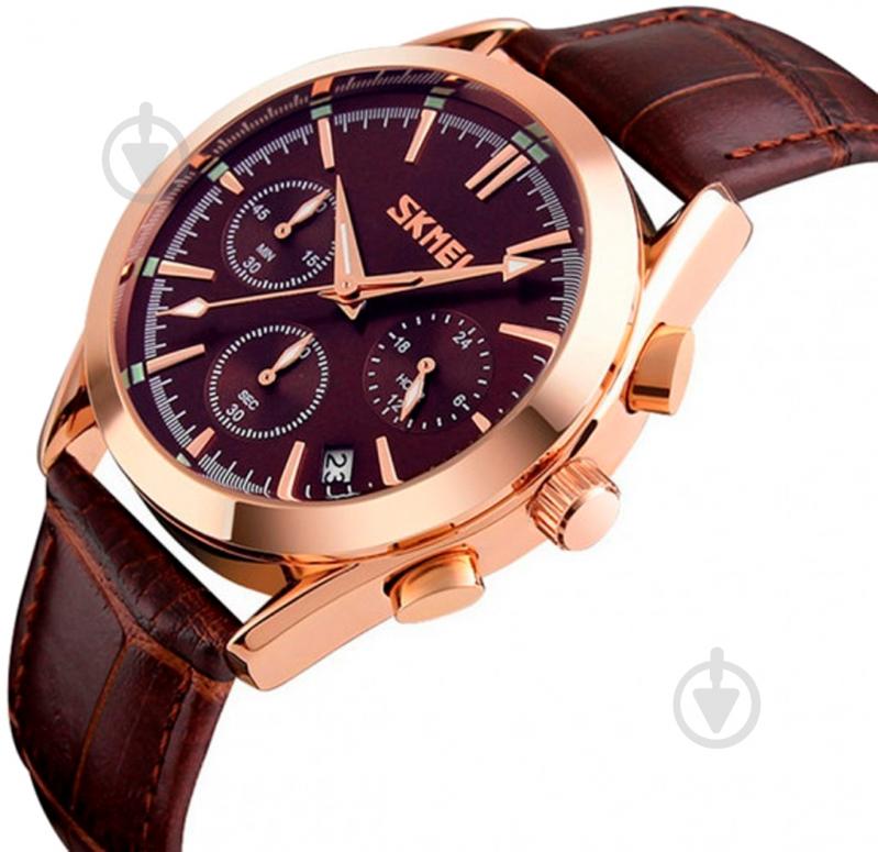 Наручные часы Skmei 9127 brown (9127BOXBN) - фото 2 Наручные часы Skmei 9127 brown (9127BOXBN) - фото 2