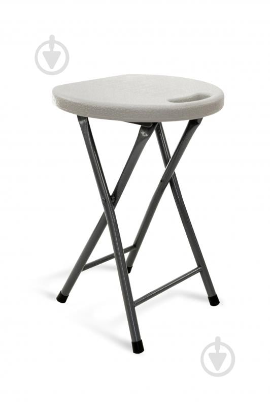 Табурет розкладний Мікс Меблі Літл світло-сірий / чорний - фото 1 Табурет розкладний Мікс Меблі Літл світло-сірий / чорний - фото 1