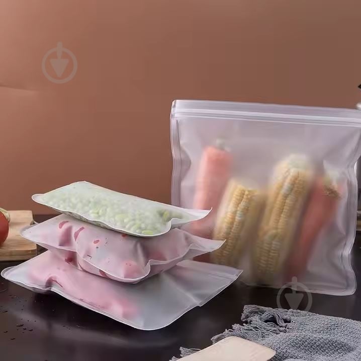 Набір силіконових пакетів Smart Kitchen by Flamberg Cuisine на zip-застібці 4 шт. 21,5х12,5 см - фото 5