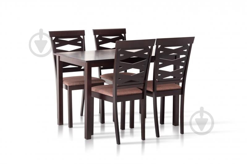 Комплект стол и стул Мікс Меблі Бродвей (1+4) Венге-шоколад 1100x700x740мм шоколад/венге - фото 2 Комплект стол и стул Мікс Меблі Бродвей (1+4) Венге-шоколад 1100x700x740мм шоколад/венге - фото 2