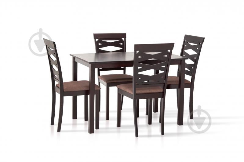 Комплект стол и стул Мікс Меблі Бродвей (1+4) Венге-шоколад 1100x700x740мм шоколад/венге - фото 3 Комплект стол и стул Мікс Меблі Бродвей (1+4) Венге-шоколад 1100x700x740мм шоколад/венге - фото 3