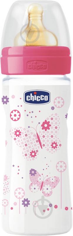Бутылка Chicco Well-Being пластиковая 250 мл для девочек - фото 1