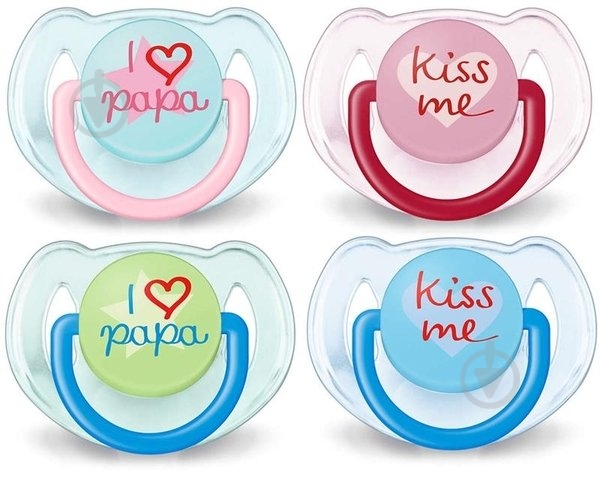 Набор пустышек Philips Avent Classic SCF172/70 I love (6-18 мес.) 2 шт./уп. - фото 1 Набор пустышек Philips Avent Classic SCF172/70 I love (6-18 мес.) 2 шт./уп. - фото 1