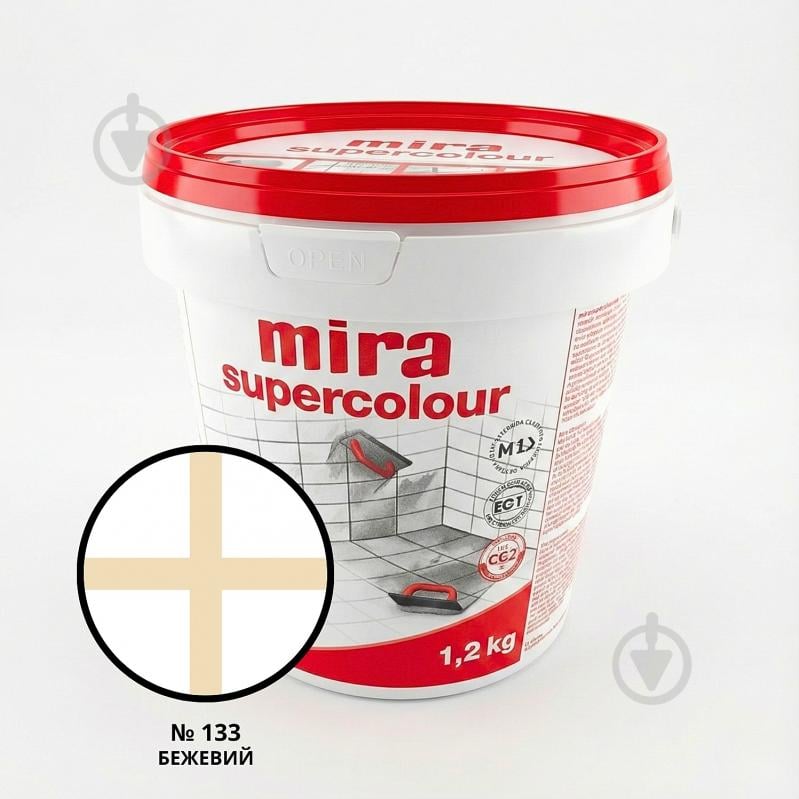 Затірка для плитки Mira Supercolour 133 1.2 кг бежевий - фото 1