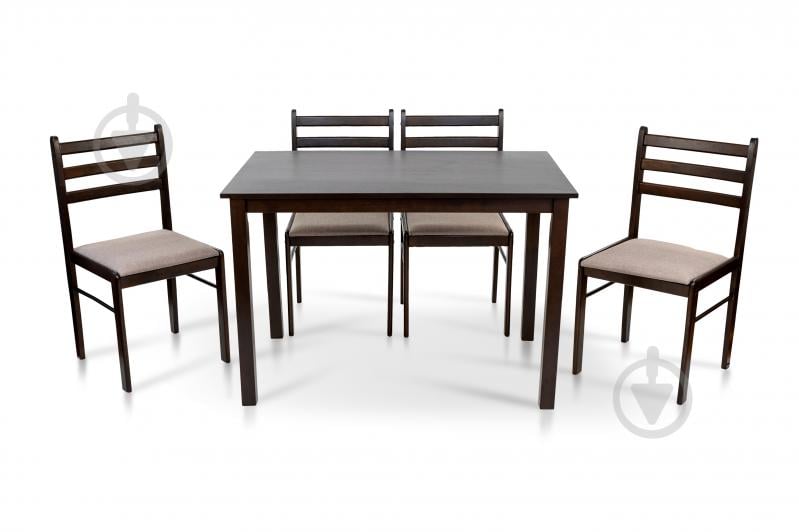 Комплект стіл і стілець Мікс Меблі Джерсі темний горіх 1100x700x740мм горіх темний/горіх темний - фото 2 Комплект стіл і стілець Мікс Меблі Джерсі темний горіх 1100x700x740мм горіх темний/горіх темний - фото 2