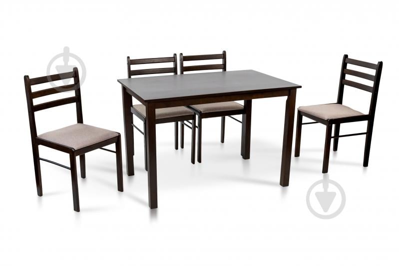 Комплект стіл і стілець Мікс Меблі Джерсі темний горіх 1100x700x740мм горіх темний/горіх темний - фото 3 Комплект стіл і стілець Мікс Меблі Джерсі темний горіх 1100x700x740мм горіх темний/горіх темний - фото 3