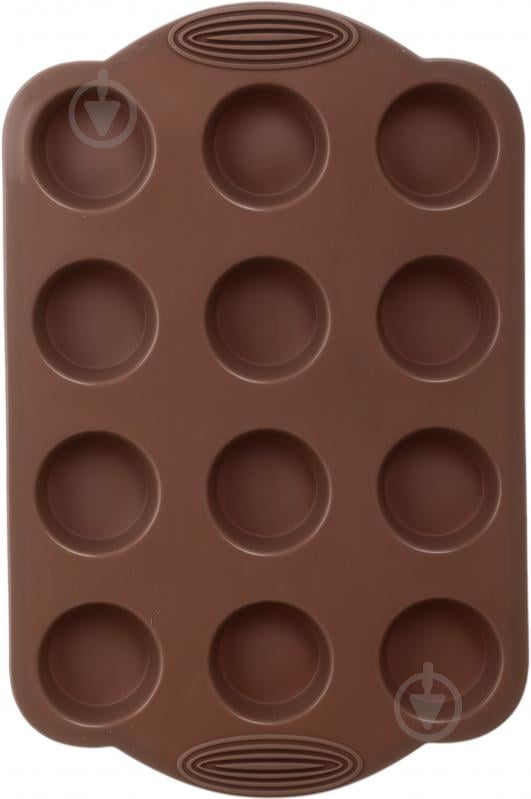 Форма для випікання кексу Smart Kitchen by Flamberg на 12 шт. Peach&Brown 30х19.5х2.8 см коричневий - фото 3