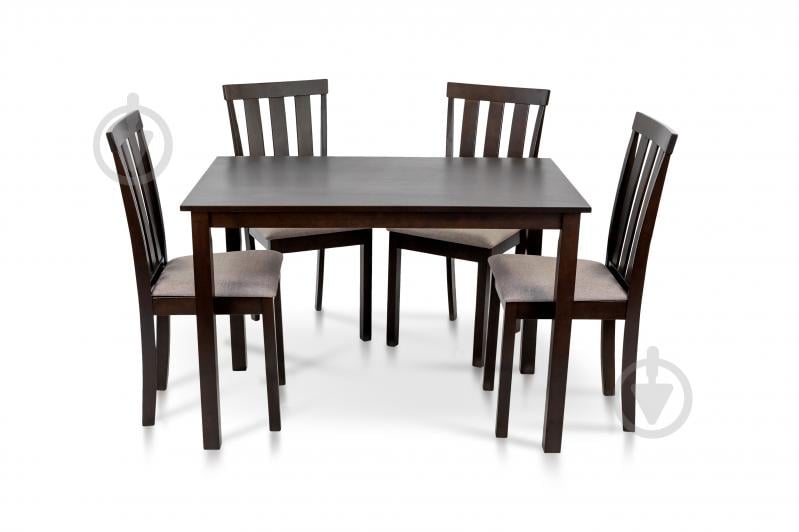 Комплект стіл і стілець Мікс Меблі Юджин темний горіх 1100x700x740мм горіх темний/горіх темний - фото 3 Комплект стіл і стілець Мікс Меблі Юджин темний горіх 1100x700x740мм горіх темний/горіх темний - фото 3