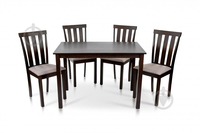 Комплект стіл і стілець Мікс Меблі Юджин темний горіх 1100x700x740мм горіх темний/горіх темний - фото 4 Комплект стіл і стілець Мікс Меблі Юджин темний горіх 1100x700x740мм горіх темний/горіх темний - фото 4