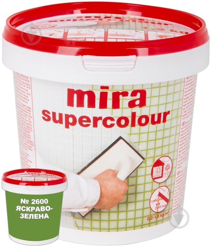 Затірка для плитки Mira Supercolour 2600 1.2 кг зелений - фото 1