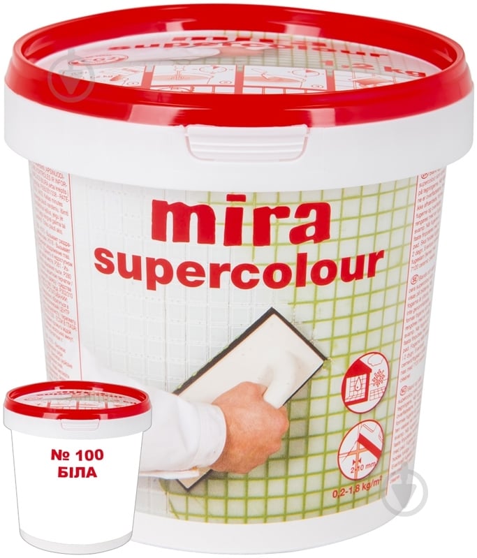 Затірка для плитки Mira Supercolour 100 1.2 кг білий - фото 1