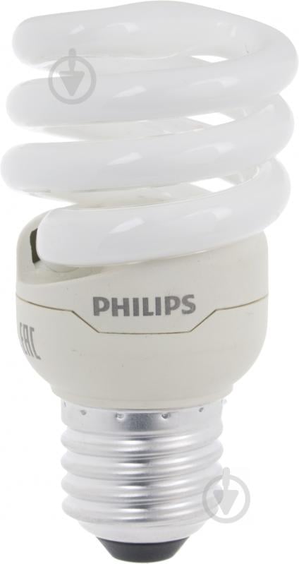 Лампа КЛЛ Philips Tornado 8y 2 штуки в упаковке T2 12 Вт E27 2700 К 230 В 9,2969E+11 - фото 1