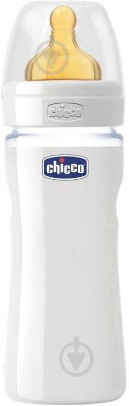 Бутылочка Chicco Well-Being с латексной соской 240 мл нейтральная - фото 1