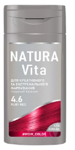 Бальзам відтінковий Natura Vita Ruby Red (неоновий червоний) 4.6 150 мл - фото 1