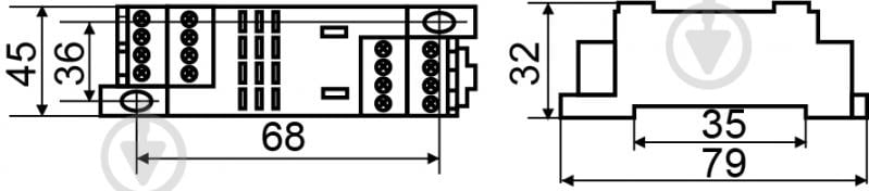 Промежуточное реле Аско-Укрем Колодка PTF14A-E LY4 - фото 2