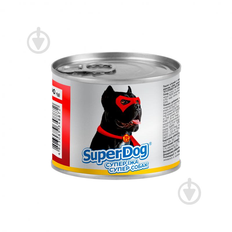 Паштет консервированный для всех пород SuperDog с курицей 200 г - фото 2