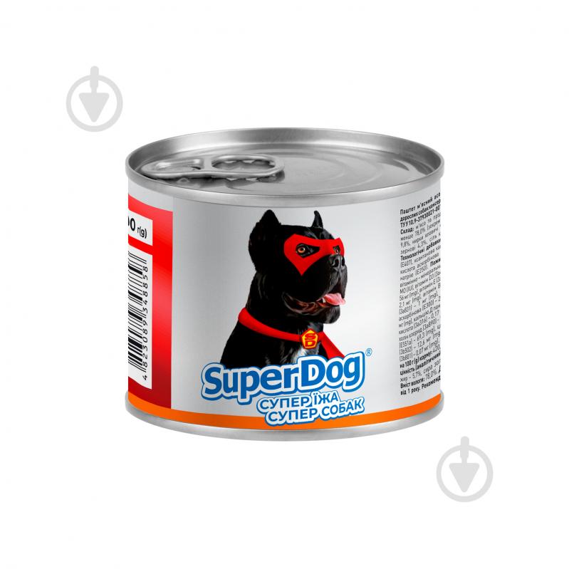 Паштет консервированный для всех пород SuperDog с индейкой 200 г - фото 2