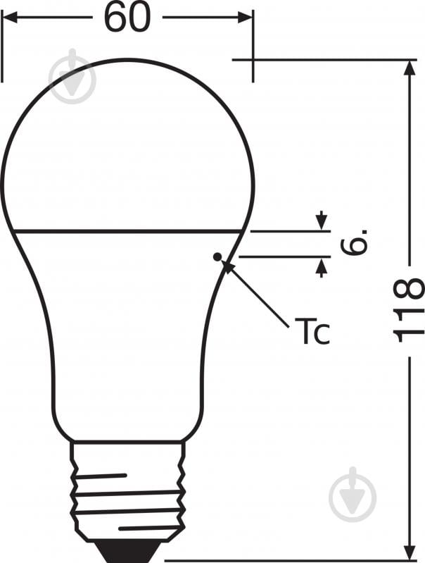Лампа світлодіодна Osram 3 шт. 13 Вт A100 E27 220 В 4000 К BASECLA100 FR - фото 3