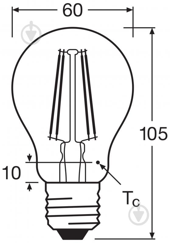 Лампа світлодіодна Osram 3 шт. 7,5 Вт A75 E27 220 В 4000 К BASECLA75 FIL - фото 4 Лампа світлодіодна Osram 3 шт. 7,5 Вт A75 E27 220 В 4000 К BASECLA75 FIL - фото 4